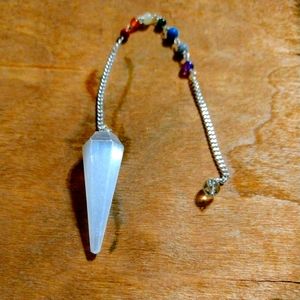 Crystal Pendulum with Silver Chain